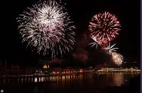 Feuerwerke in Budapest am 20. August - Novotel Budapest Danube mit Panorama auf der Donau